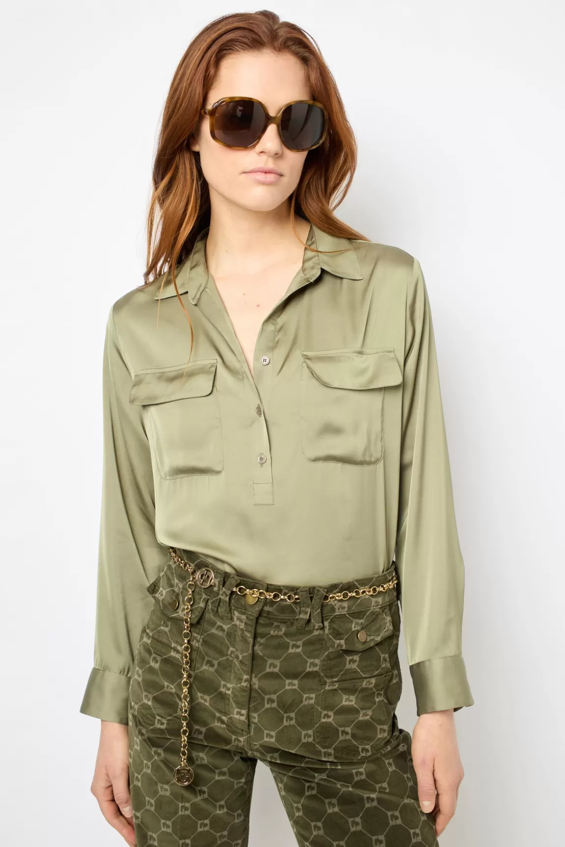 Gerard Darel Blouse satinée unie - BRIGITTE