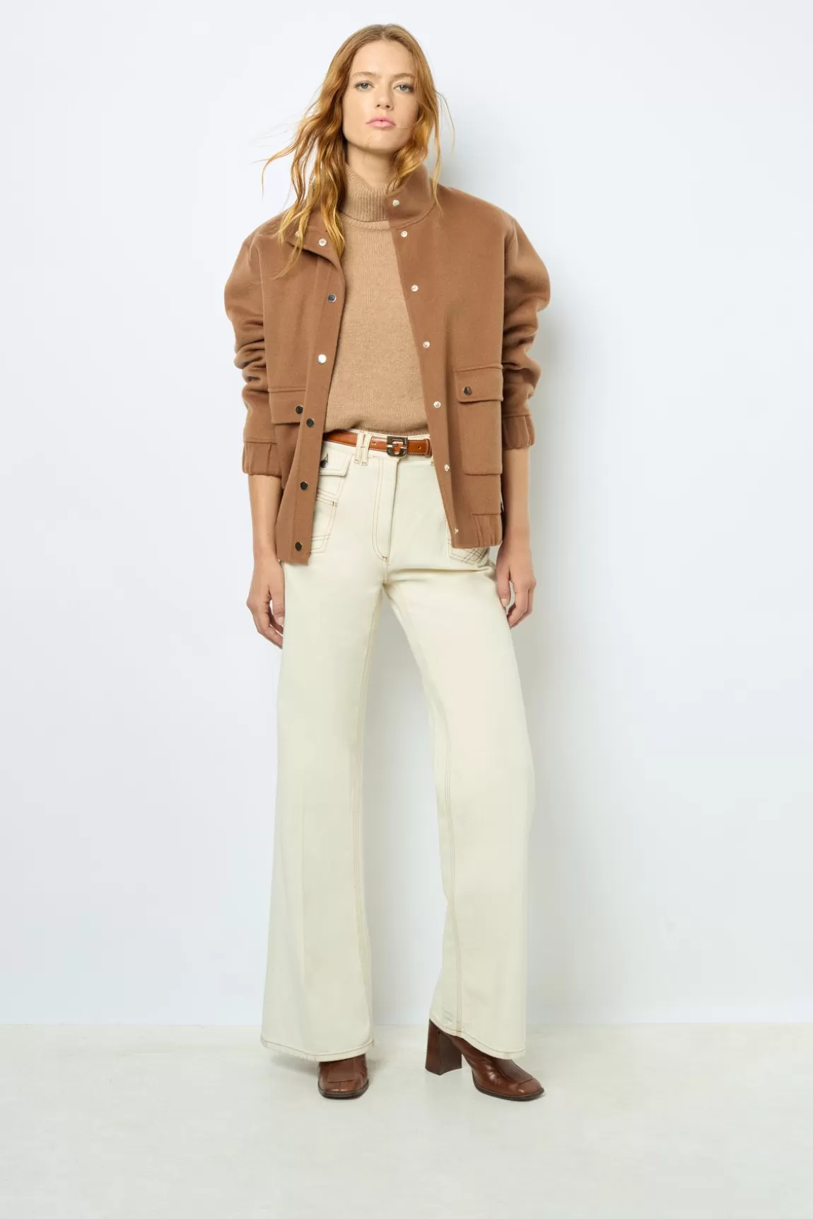 Gerard Darel Blouson court en laine double face - MAYAR