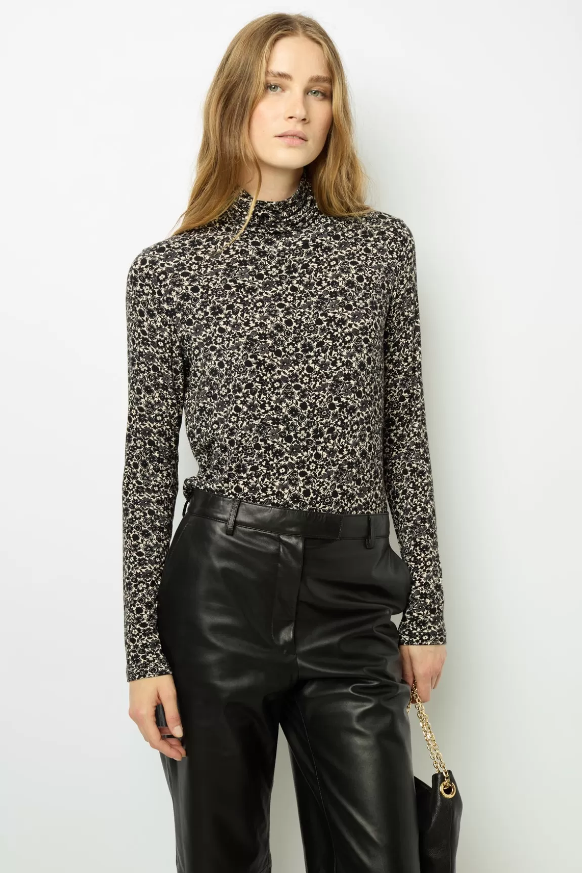 Gerard Darel Col roulé à fleurs bicolores - AURELIE