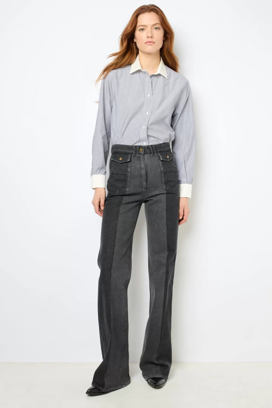 Gerard Darel Jean flare bicolore - ANNA