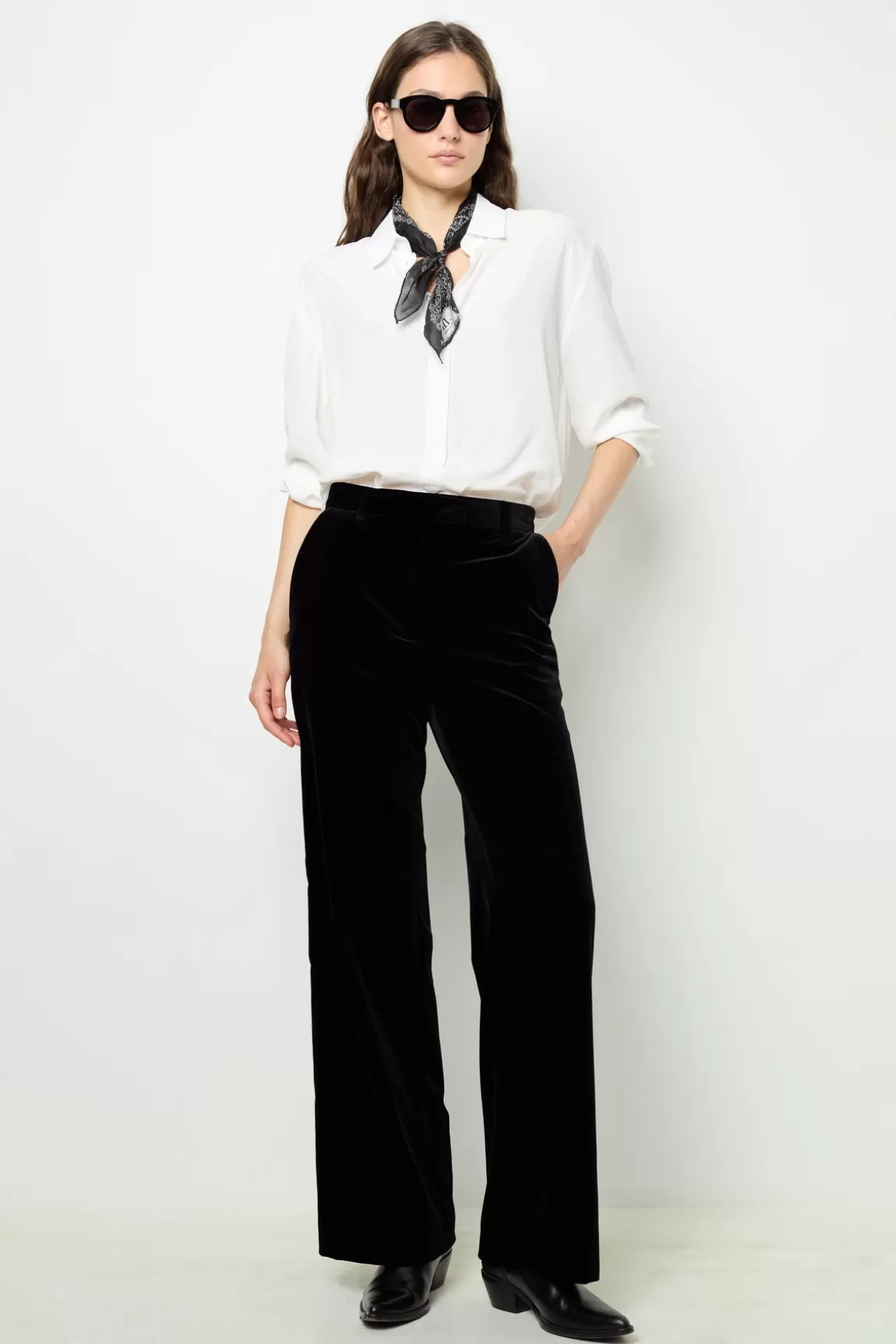 Gerard Darel Pantalon en velours lisse - NORA