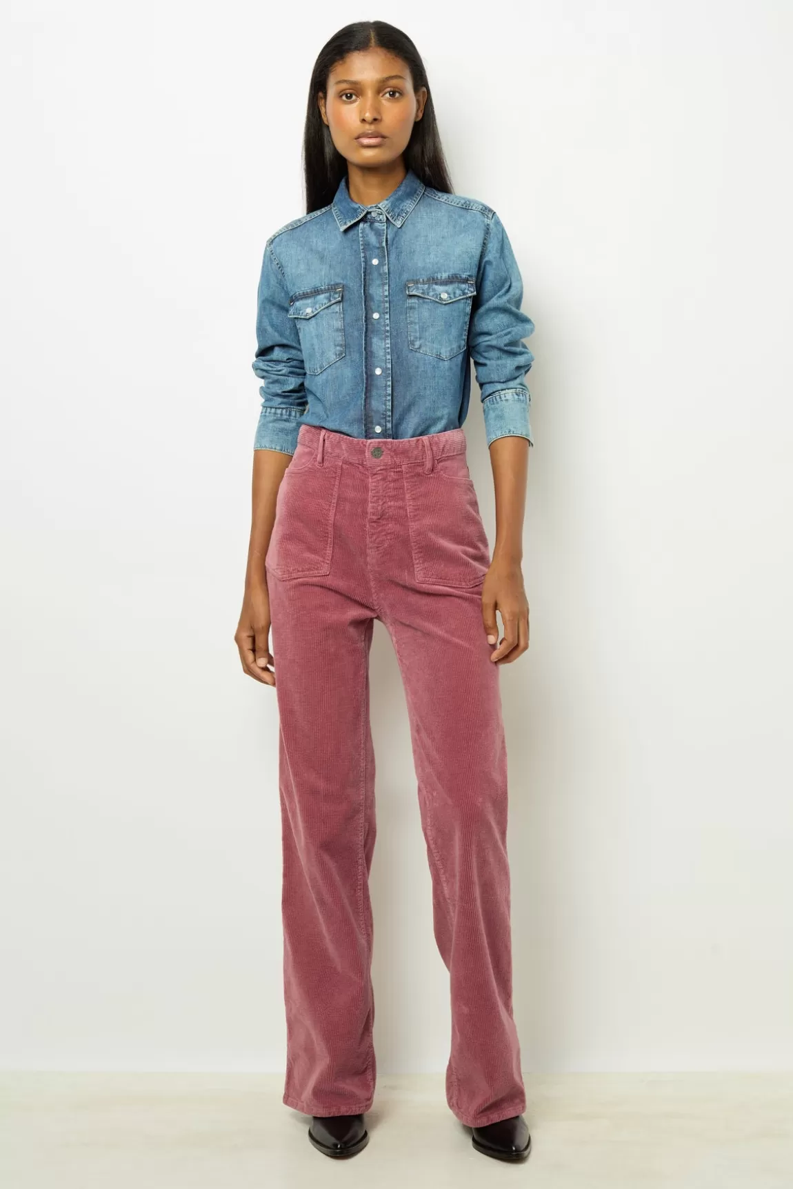 Gerard Darel Pantalon flare en velours à côtes - NAZIA