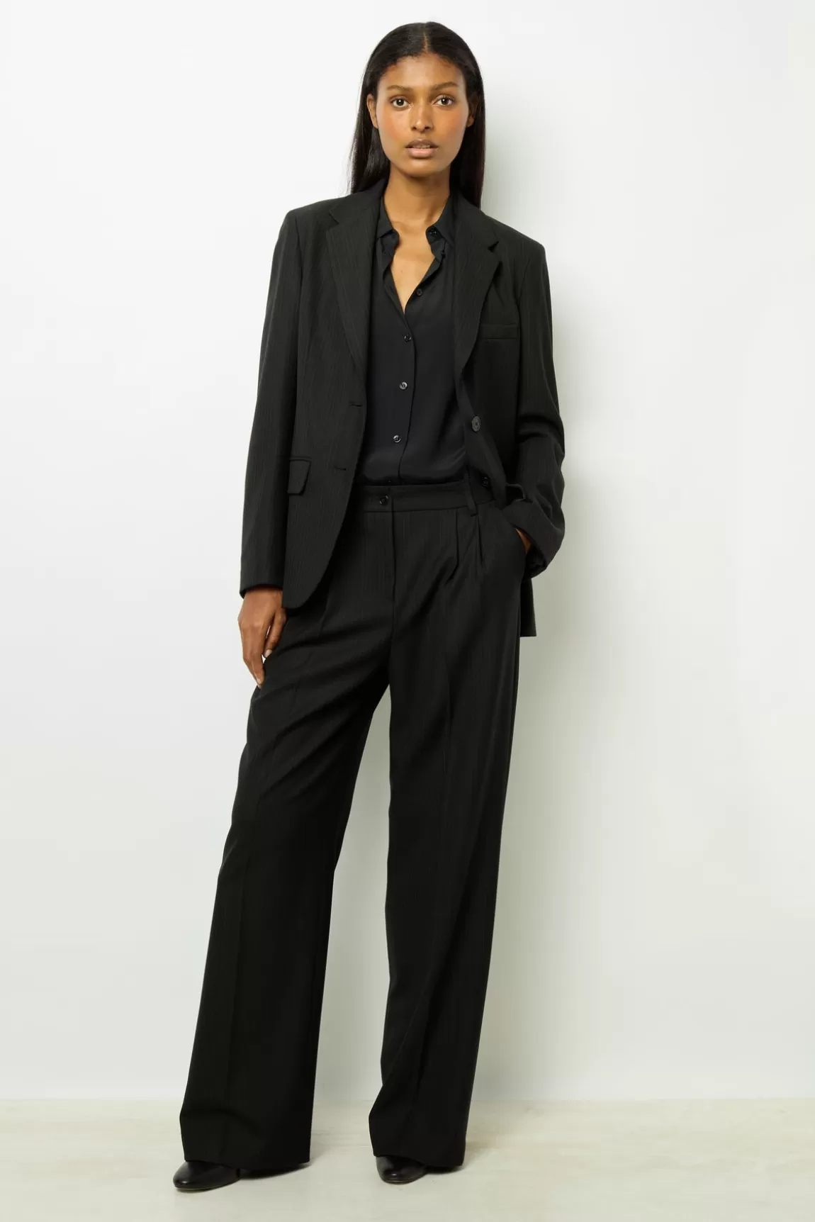 Gerard Darel Pantalon large à fines rayures - NIEVES