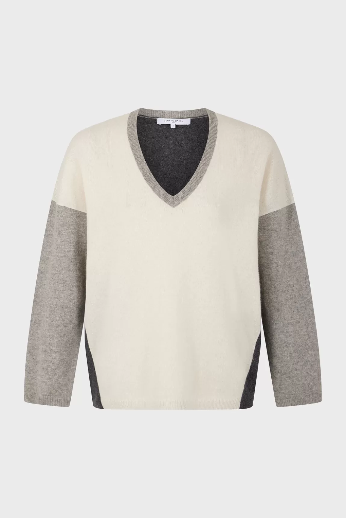 Gerard Darel Pull V color block en cachemire - JALYA