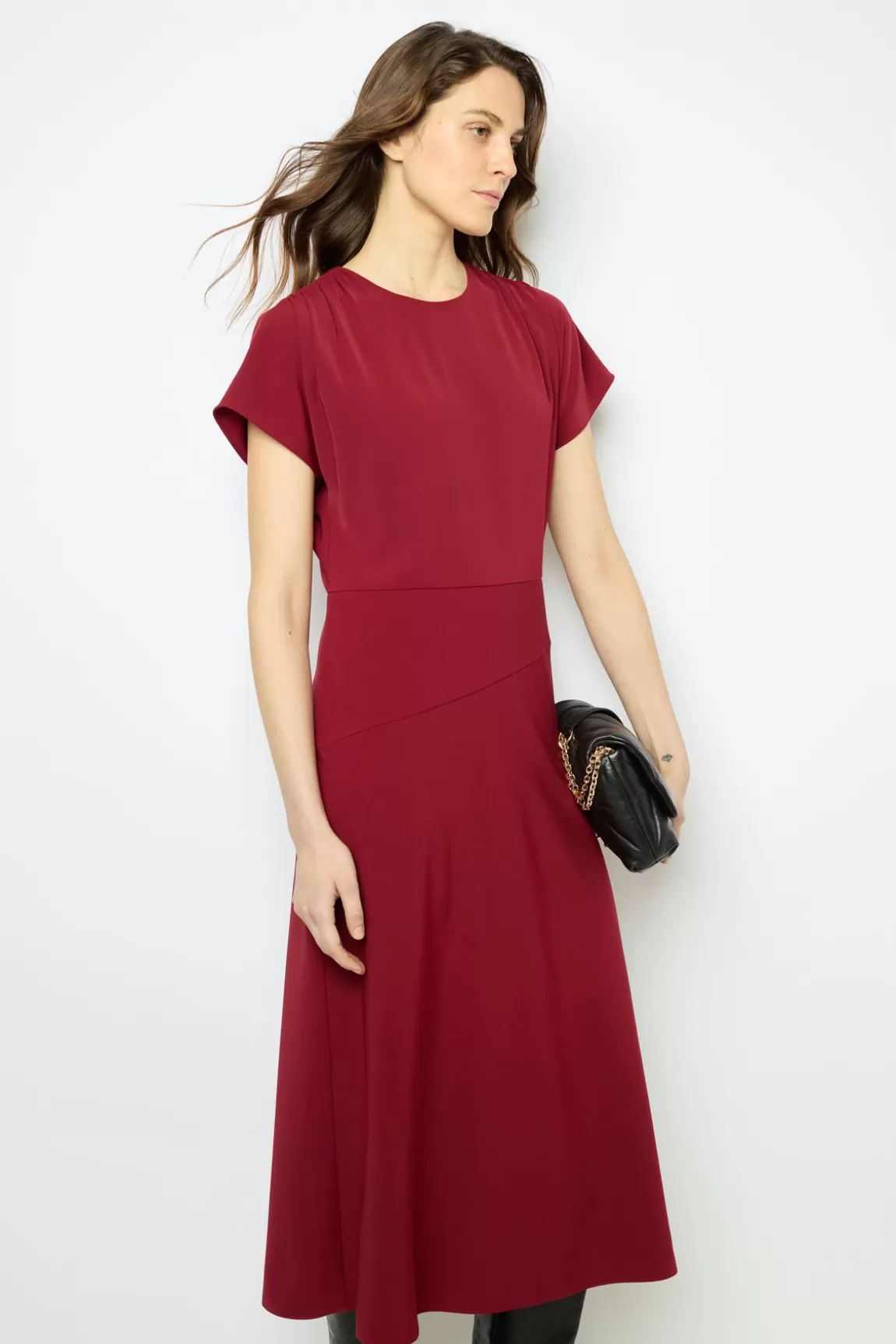 Gerard Darel Robe midi cintrée unie - SERGINA