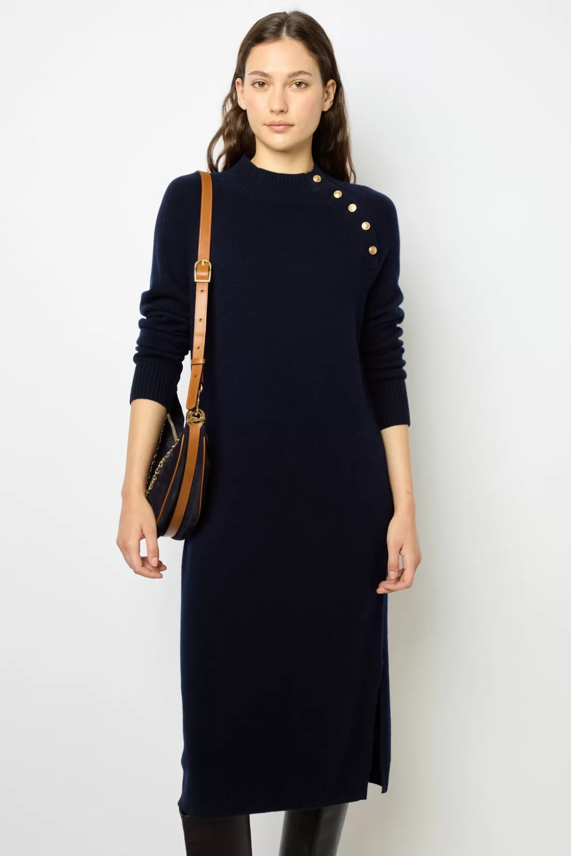 Gerard Darel Robe midi droite en laine - SHAINA