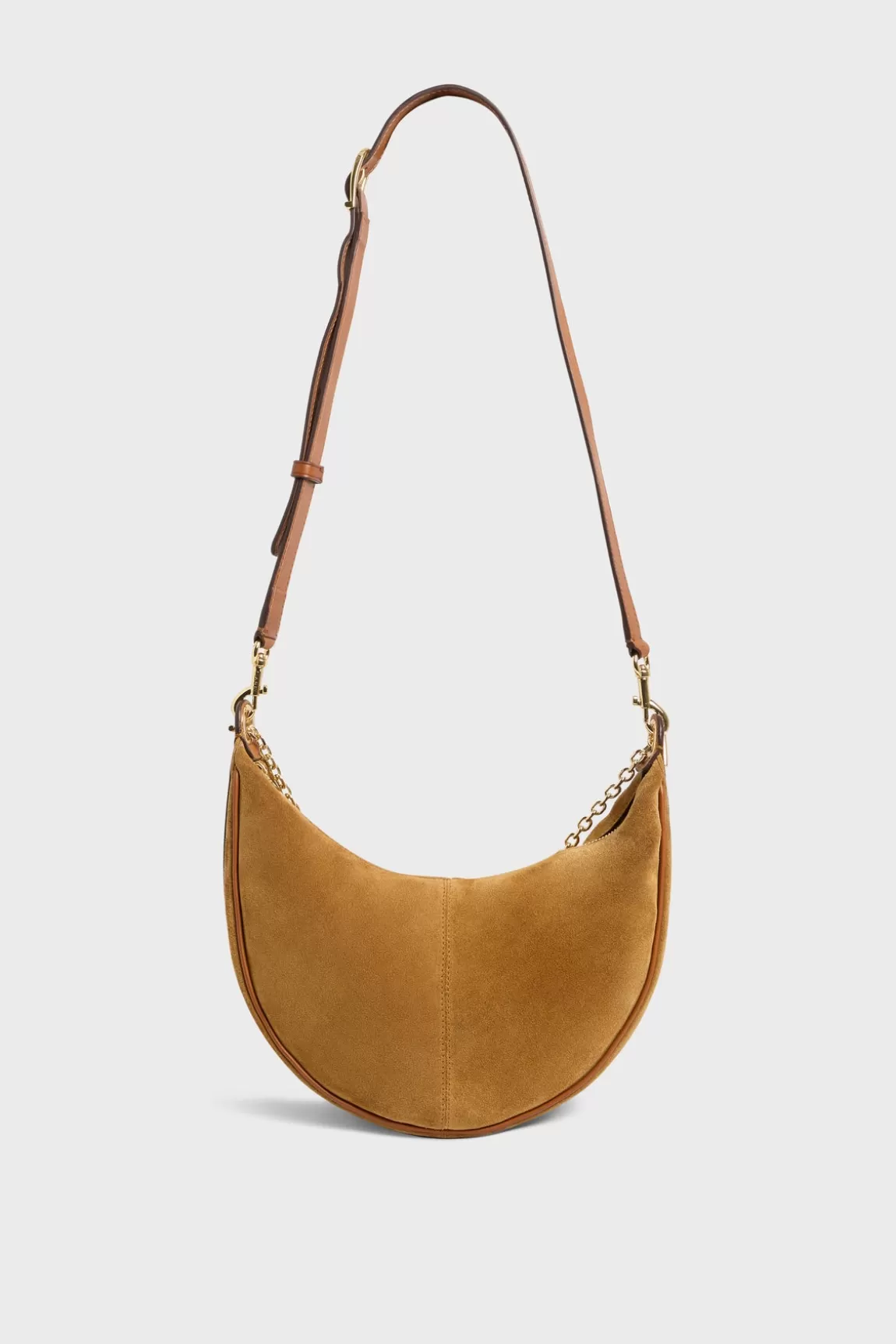 Gerard Darel Sac demi-lune en cuir velours - SUZANNE   |